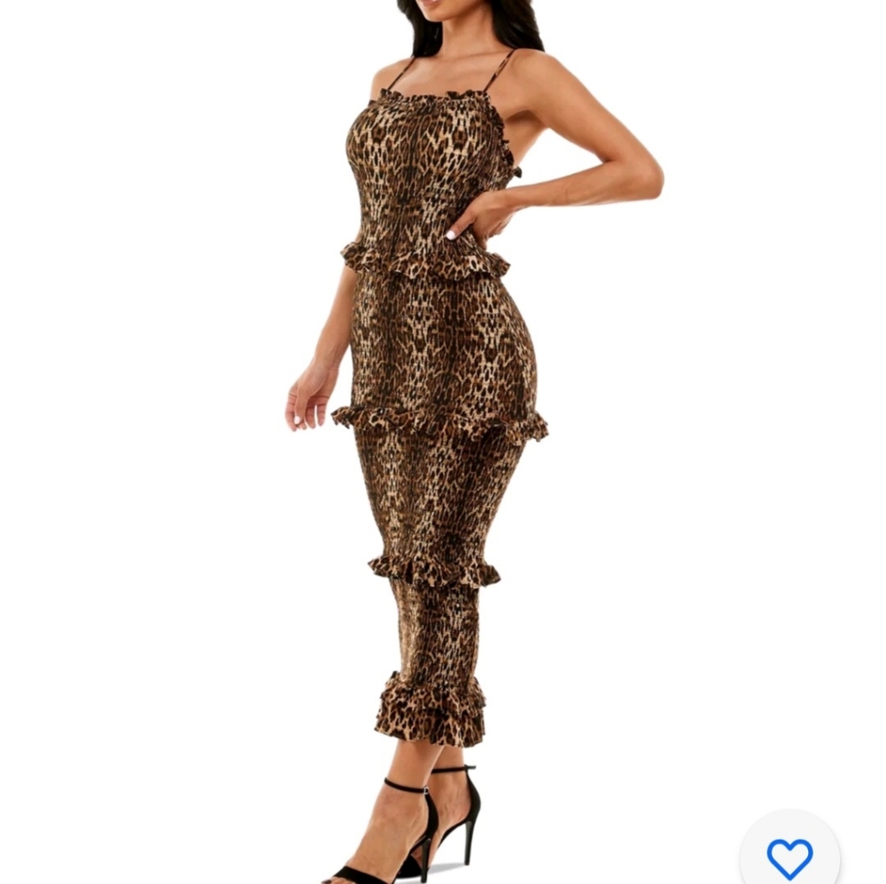 Bebe Cheetah Maxi Dress, XS NWT